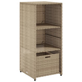 vidaXL Tuinkast 50x55x115 cm poly rattan zwart