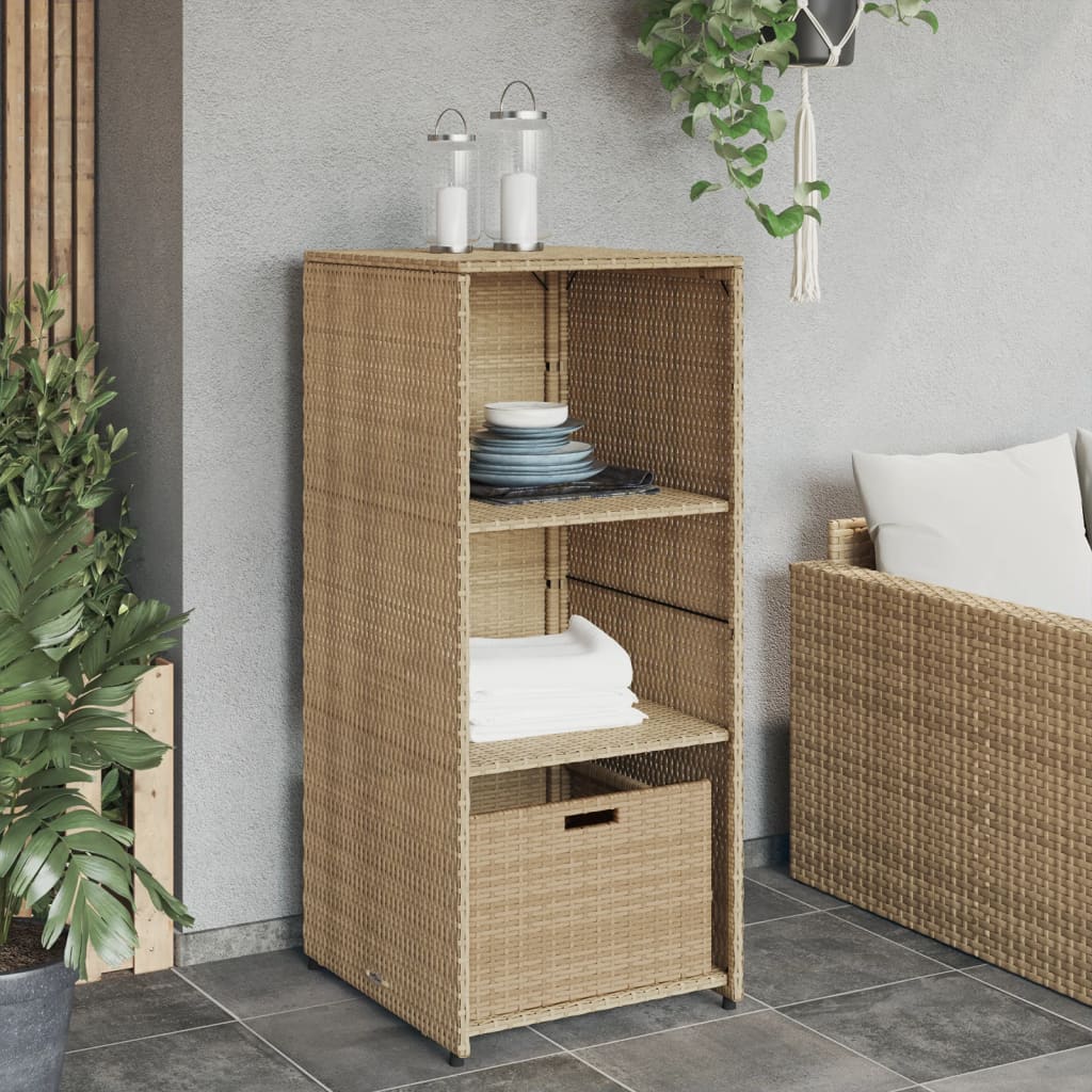 vidaXL Tuinkast 50x55x115 cm poly rattan zwart