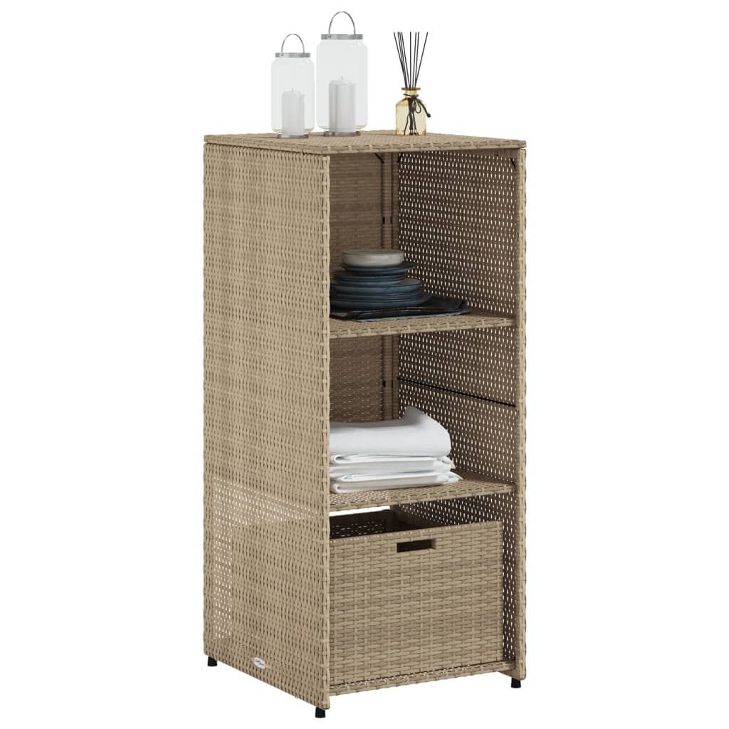 vidaXL Tuinkast 50x55x115 cm poly rattan zwart