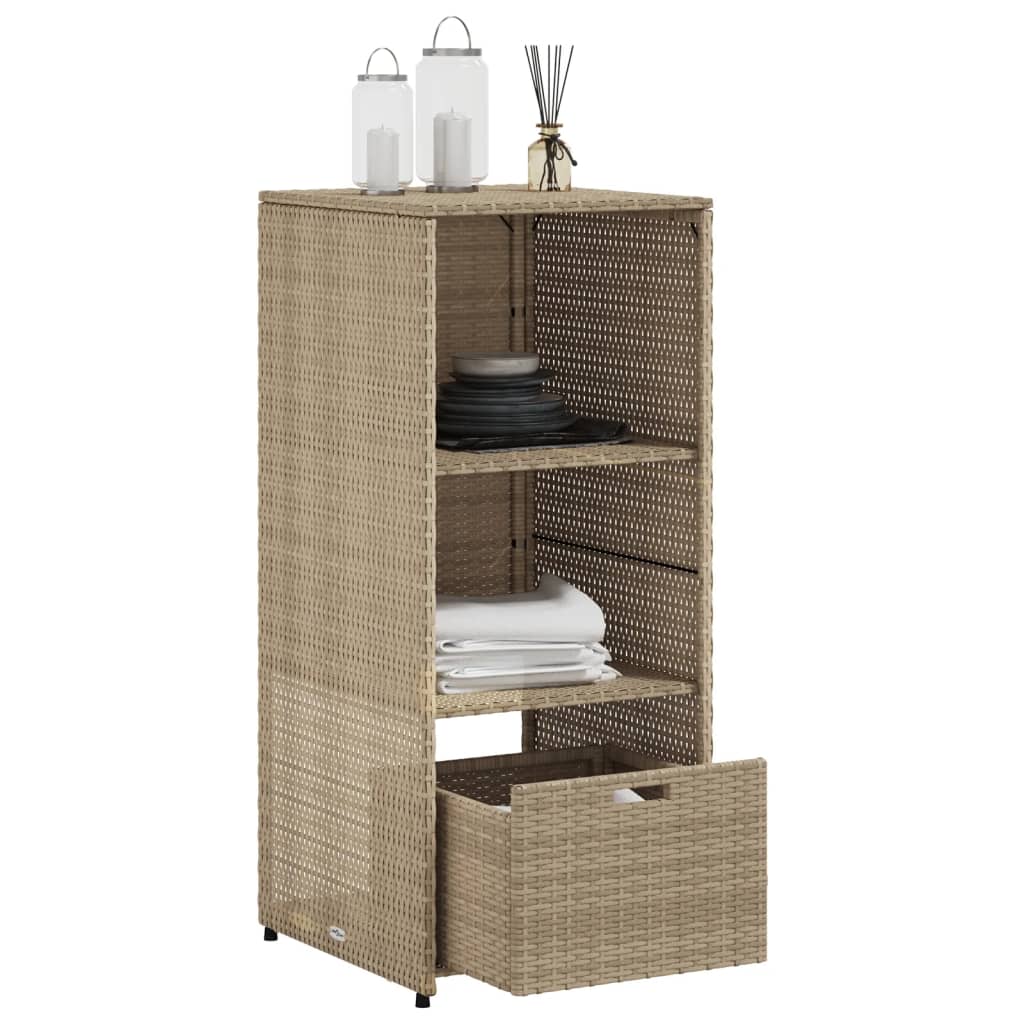vidaXL Tuinkast 50x55x115 cm poly rattan zwart