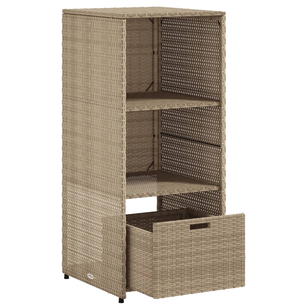 vidaXL Tuinkast 50x55x115 cm poly rattan zwart