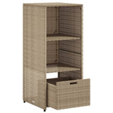 vidaXL Tuinkast 50x55x115 cm poly rattan zwart