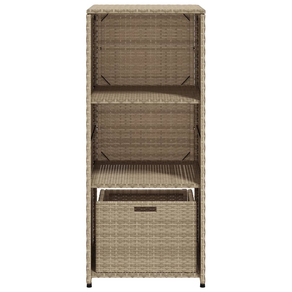 vidaXL Tuinkast 50x55x115 cm poly rattan zwart