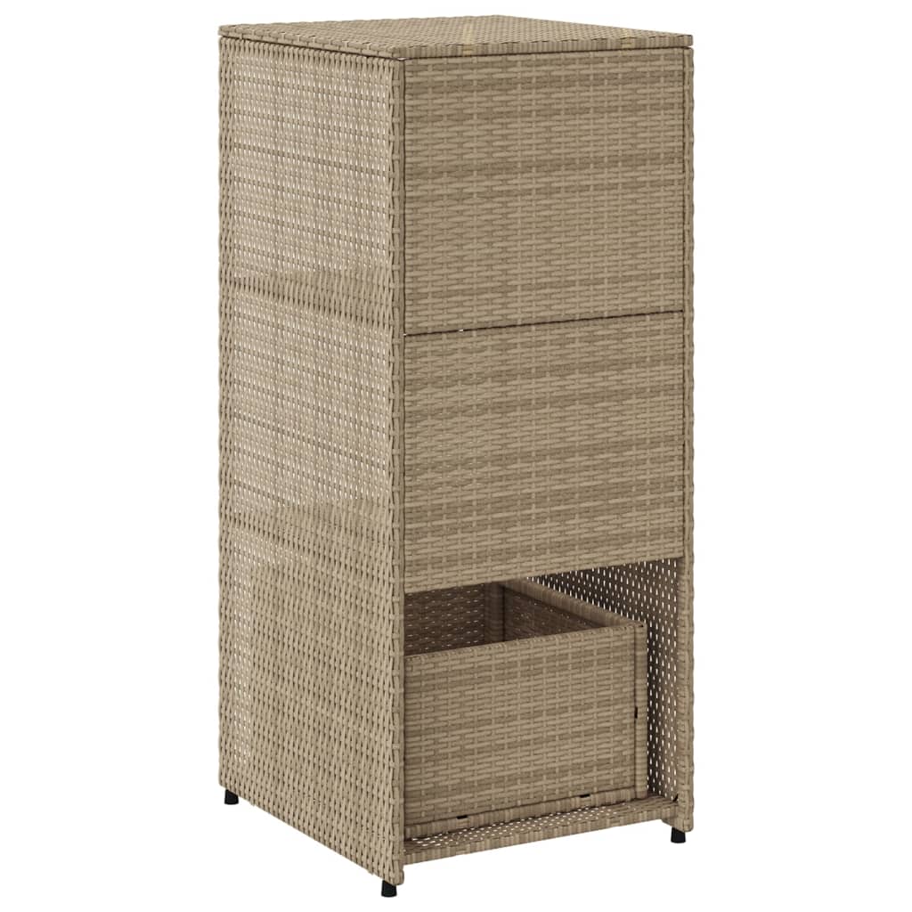 vidaXL Tuinkast 50x55x115 cm poly rattan zwart