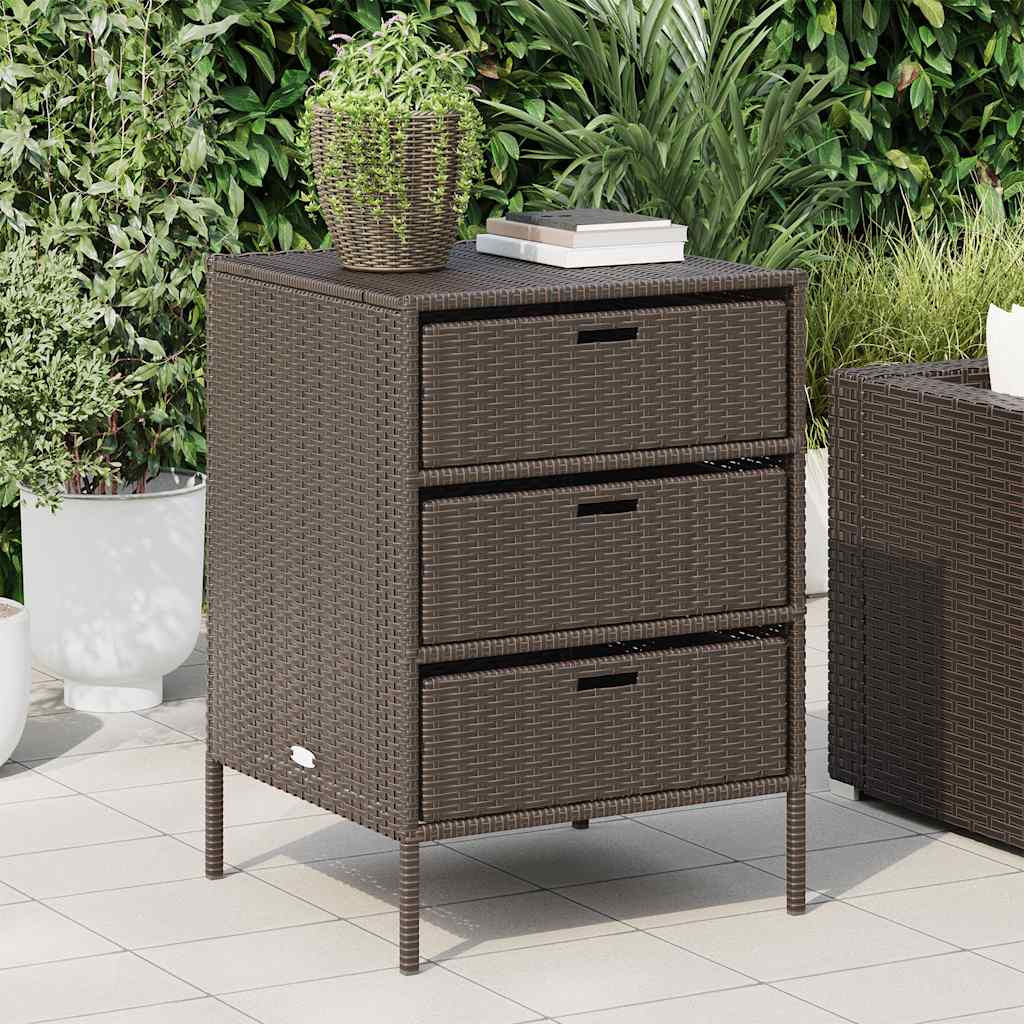 vidaXL Tuinkast 55x59x80 cm poly rattan zwart