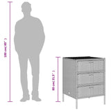 vidaXL Tuinkast 55x59x80 cm poly rattan zwart