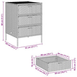 vidaXL Tuinkast 55x59x80 cm poly rattan zwart
