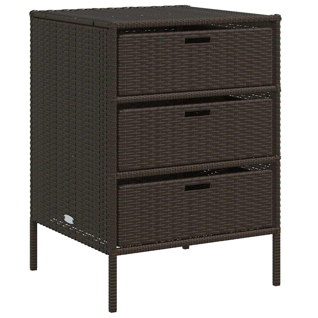 vidaXL Tuinkast 55x59x80 cm poly rattan zwart