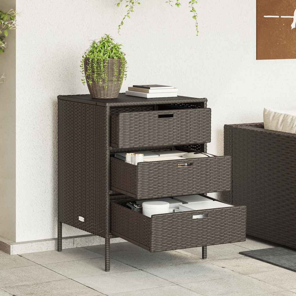 vidaXL Tuinkast 55x59x80 cm poly rattan zwart