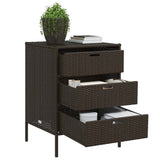 vidaXL Tuinkast 55x59x80 cm poly rattan zwart