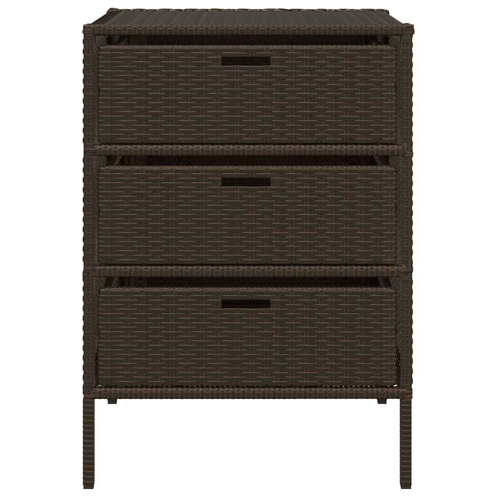 vidaXL Tuinkast 55x59x80 cm poly rattan zwart