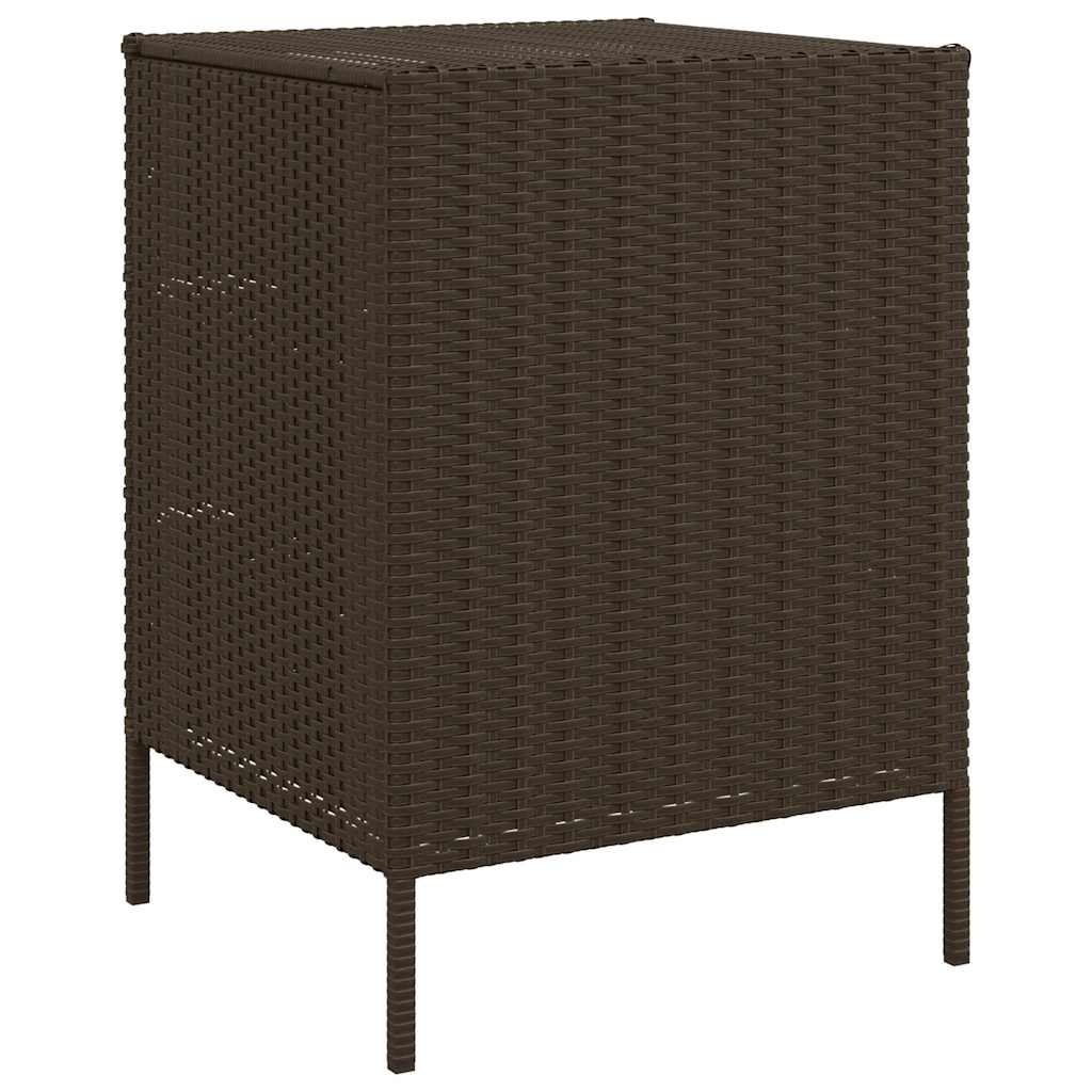 vidaXL Tuinkast 55x59x80 cm poly rattan zwart