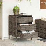 vidaXL Tuinkast 55x59x80 cm poly rattan zwart