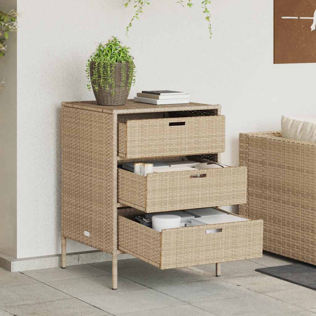 vidaXL Tuinkast 55x59x80 cm poly rattan zwart