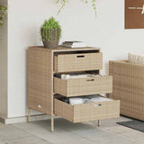 vidaXL Tuinkast 55x59x80 cm poly rattan zwart