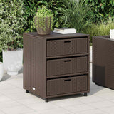 vidaXL Tuinkast 55x59x80 cm poly rattan zwart