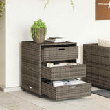 vidaXL Tuinkast 55x59x80 cm poly rattan zwart