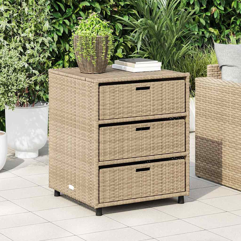 vidaXL Tuinkast 55x59x80 cm poly rattan zwart