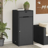 vidaXL Tuinkast 55x55x111 cm poly rattan zwart