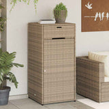 vidaXL Tuinkast 55x55x111 cm poly rattan zwart