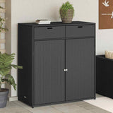 vidaXL Tuinkast 55x55x111 cm poly rattan zwart