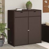 vidaXL Tuinkast 55x55x111 cm poly rattan zwart