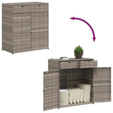 vidaXL Tuinkast 55x55x111 cm poly rattan zwart