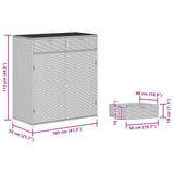 vidaXL Tuinkast 55x55x111 cm poly rattan zwart