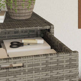 vidaXL Tuinkast 55x55x111 cm poly rattan zwart