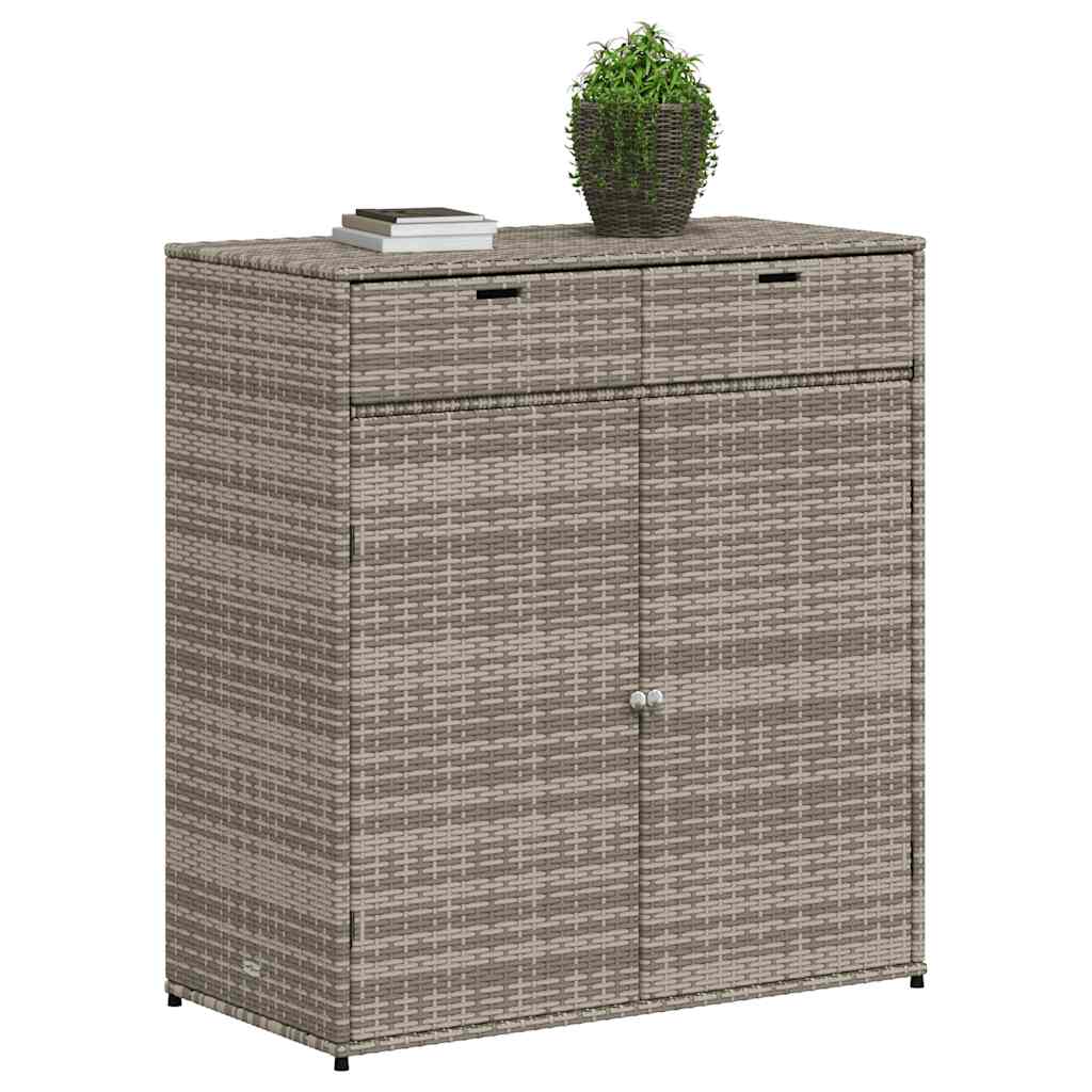 vidaXL Tuinkast 55x55x111 cm poly rattan zwart