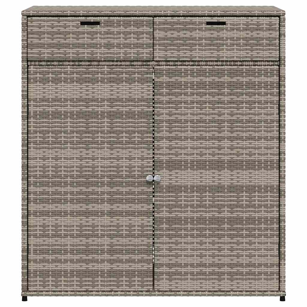 vidaXL Tuinkast 55x55x111 cm poly rattan zwart