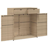 vidaXL Tuinkast 55x55x111 cm poly rattan zwart