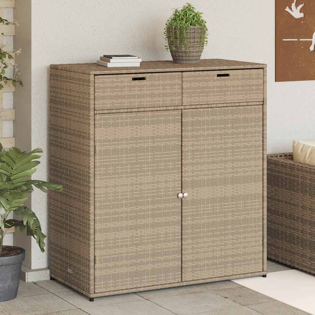 vidaXL Tuinkast 55x55x111 cm poly rattan zwart