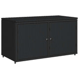 vidaXL Garden Storage Box 110x55x60.5 cm Poly Rattan Black