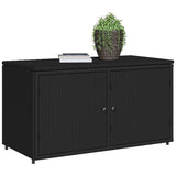 vidaXL Garden Storage Box 110x55x60.5 cm Poly Rattan Black