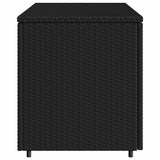 vidaXL Garden Storage Box 110x55x60.5 cm Poly Rattan Black