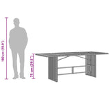 vidaXL Tuintafel met acaciahouten blad 190x80x75 cm poly rattan zwart