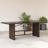 vidaXL Tuintafel met acaciahouten blad 190x80x75 cm poly rattan zwart