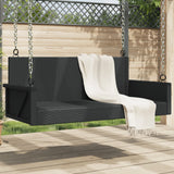 vidaXL Schommelbank 119x56x48 cm poly rattan zwart
