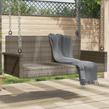 vidaXL Schommelbank 119x56x48 cm poly rattan zwart