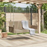 vidaXL Schommelbank 119x56x48 cm poly rattan zwart