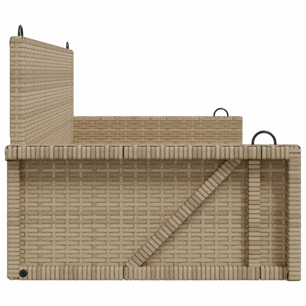 vidaXL Schommelbank 119x56x48 cm poly rattan zwart