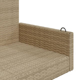 vidaXL Schommelbank 119x56x48 cm poly rattan zwart