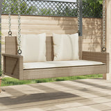 vidaXL Schommelbank 119x56x48 cm poly rattan zwart