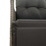 vidaXL 3-delige Bistroset met kussens poly rattan zwart