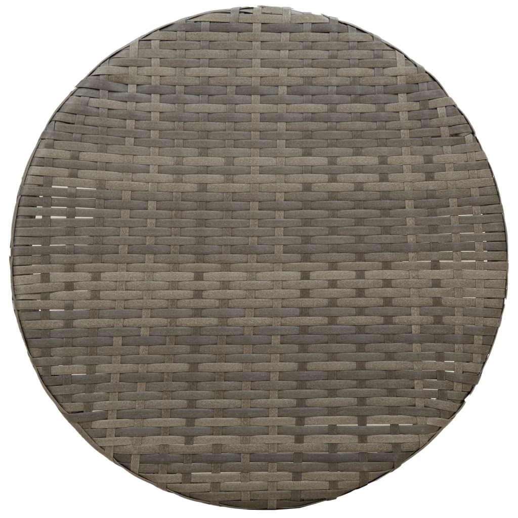 vidaXL 3-delige Bistroset met kussens poly rattan zwart