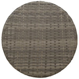 vidaXL 3-delige Bistroset met kussens poly rattan zwart
