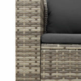 vidaXL 5-delige Loungeset met kussens poly rattan acacia zwart