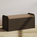 vidaXL Storage Bench with Cushion 115x51x52 cm Poly Rattan Black