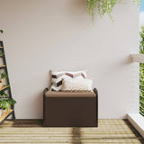 vidaXL Storage Bench with Cushion 115x51x52 cm Poly Rattan Black